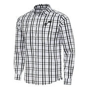 Men's Antigua Black/Gray Utah Jazz Tending 2 Button-Down Long Sleeve Shirt